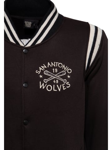 King Kerosin King Kerosin College Sweat-Jacke San Antonio Wolves in schwarz