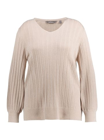 Ulla Popken Pullover in dunkles kitt