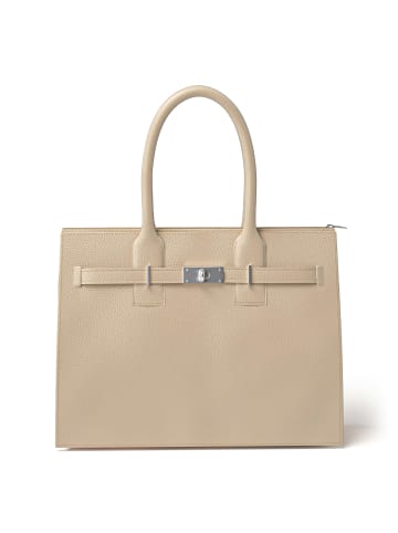 Kmisso Henkeltasche Echt Leder in Beige