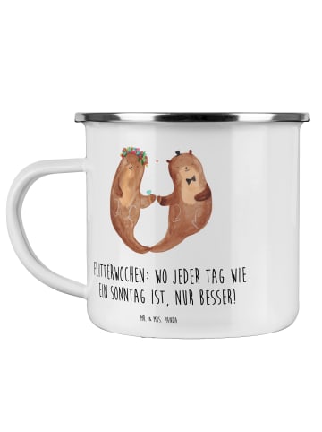 Mr. & Mrs. Panda Kaffeetasse Flitterwochen-Magie mit Spruch in Transparent