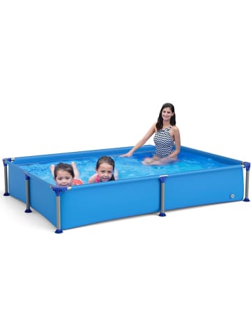 COSTWAY Pool Swimmingpool 228 x 159 x 42 cm in Blau
