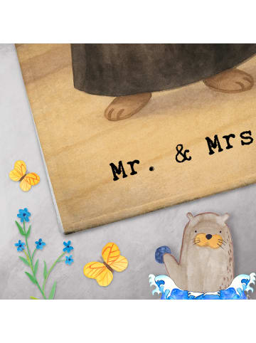 Mr. & Mrs. Panda Handtuch Pastor Leidenschaft Design mit Spruch in Weiß