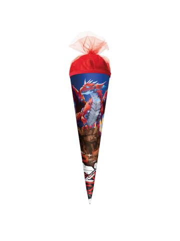Geschwister-Schultüte klein 50 cm Robo Drache in Rot