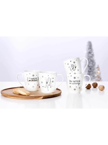 Ritzenhoff & Breker 6er Set Henkelbecher Winter Is Coming 360 ml in weiß