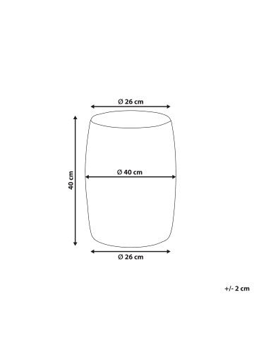 Beliani Beistelltisch FRAGUITA in Braun/Schwarz - (W) 28 x (H) 40 x (L) 28 cm