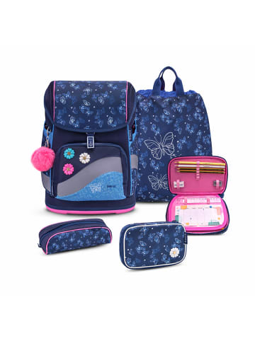 Belmil Rucksack Smarty Plus Premium Schulranzen Set 4-teilig Sapphire Tasche 7 Jahre