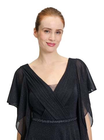 Vera Mont Abendkleid im Glitzer-Look in Dunkelblau/Grau