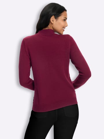 Sieh an! Stehkragen-Pullover in bordeaux