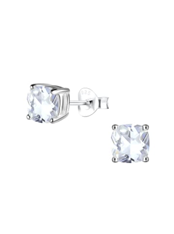 Alexander York Schmuckset 6 mm CUSHION ZIRKONIA in 925 Sterling Silber, 4-tlg.