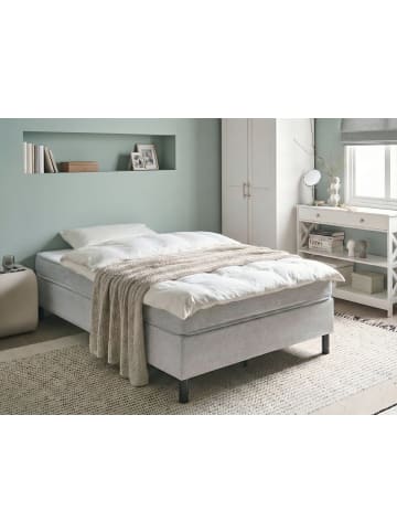Beliani Doppelbett COUNTESS  in Grau/Braun - (W) 121 x (H) 53 x (L) 201 cm