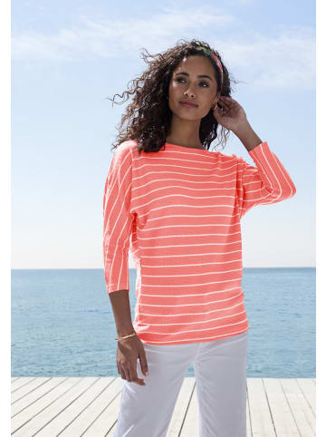 Vivance 3/4-Arm-Shirt in apricot, weiß