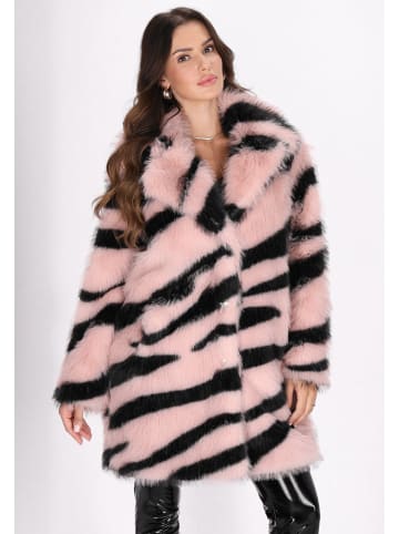 faina Coat in Rosa Schwarz
