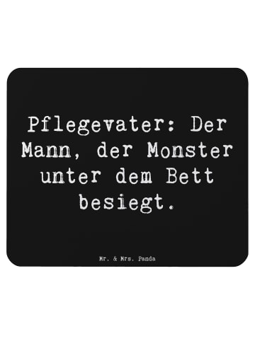 Mr. & Mrs. Panda Mauspad Pflegevater Held mit Spruch in Schwarz