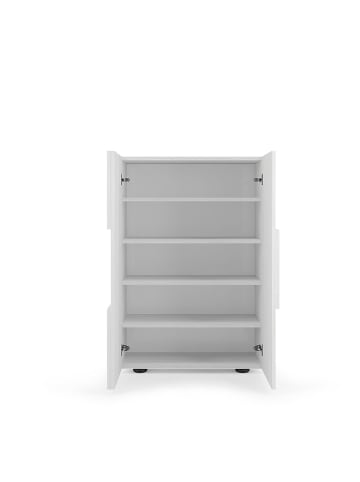 CALICOSY Multifunktionsmöbel DAMA in Weiß/Beton - (W) 78  x (H) 115,5  x (L) 36  cm