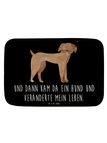 Mr. & Mrs. Panda Badematte Hund Dogge mit Spruch in Schwarz