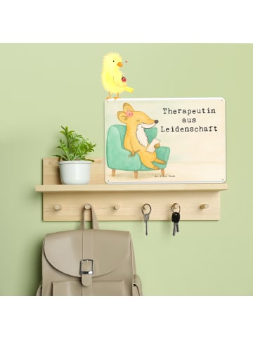 Mr. & Mrs. Panda Blechschild Therapeutin Leidenschaft Design mit... in Weiß