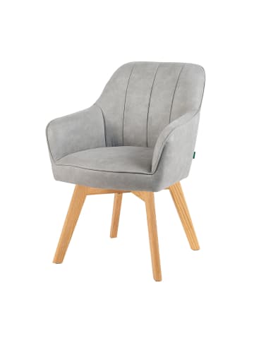 DUBI Möbel 2er-Set: Drehstuhl Mika-Enno in Hellgrau - (B)60 x (H)87 x  (T)65 cm