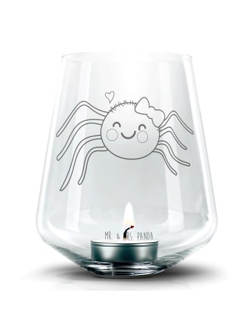 Mr. & Mrs. Panda Graviertes Windlicht Spinne Agathe Freude ohne ... in Transparent