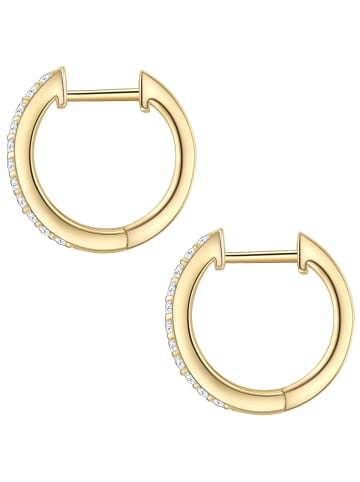 Rafaela Donata Creolen Sterling Silber Zirkonia in gelbgold