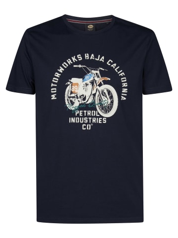 Petrol Industries T-Shirt mit Print Fumarola in Blau