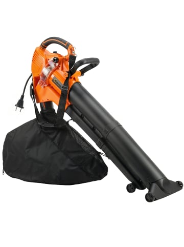 Outsunny Elektrischer Laubbläser und Staubsauger,121,5L x 31B x 48H cm,Orange