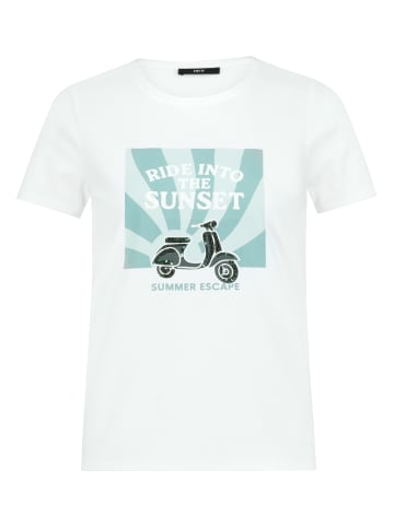 Zero  Printshirt mit Aufdruck in Patch White/Blue