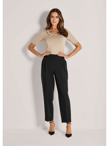 MADELEINE Bundfaltenhose mit Stretch-Komfort in schwarz