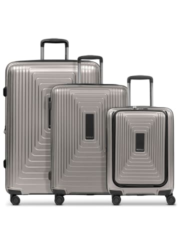 Redolz Essentials 14 4 Rollen Kofferset 3-teilig mit Dehnfalte in coffee grey metallic
