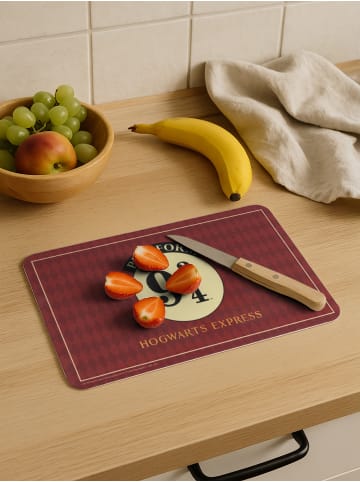 Harry Potter Harry Potter Brettchen Hogwarts Express Gleis 9 3/4 Schneidebrettchen in rot