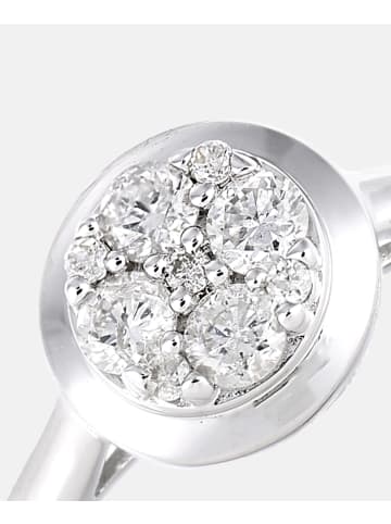 Diamant L'éternel Cluster-Ring aus 375 Weißgold mit 0.23 Karat Diamant