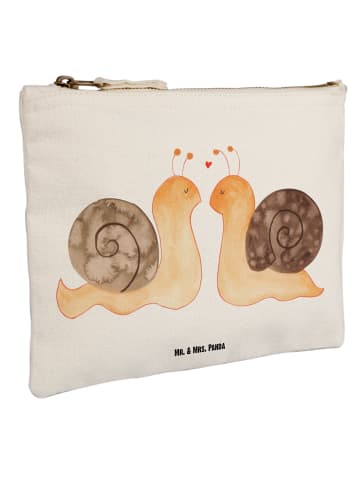 Mr. & Mrs. Panda Pouch Schnecken Liebe ohne Spruch in Weiß