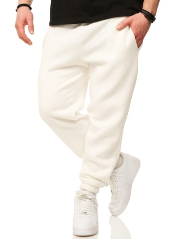DAILY COTTON Jogginghose - im Straight-Fit als Lange Trainingshose Sweatpants in Weiß