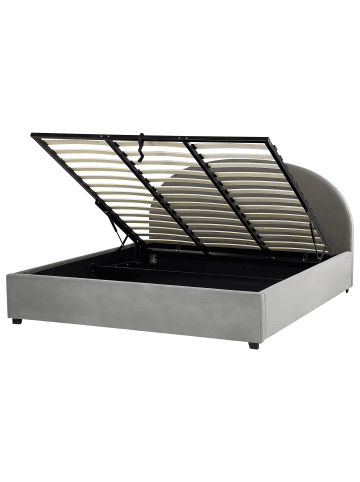 Beliani Doppelbett VAUCLUSE in Grau - (W) 194 x (H) 112 x (L) 214 cm