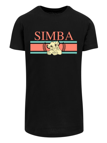 F4NT4STIC Long Cut T-Shirt Disney König der Löwen Simba Stripes in schwarz
