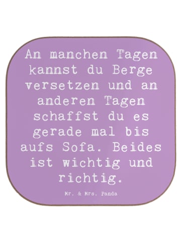 Mr. & Mrs. Panda Glas-Untersetzer Spruch Hoffnung und Ruhe mit S... in Lavendeltraum