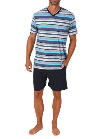 NORMANN kurzarm Schlafanzug Shorty Pyjama - 80497 in türkis