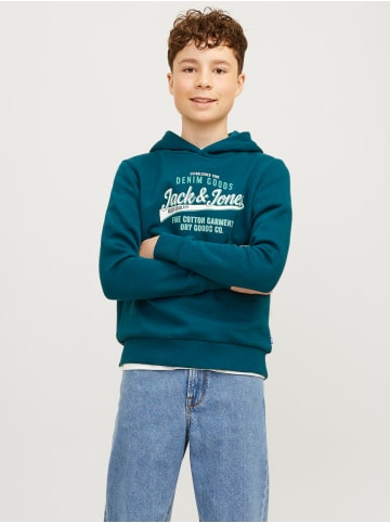 JACK & JONES Junior Kapuzensweatshirt JJELOGO SWEAT HOOD JNR in deep teal