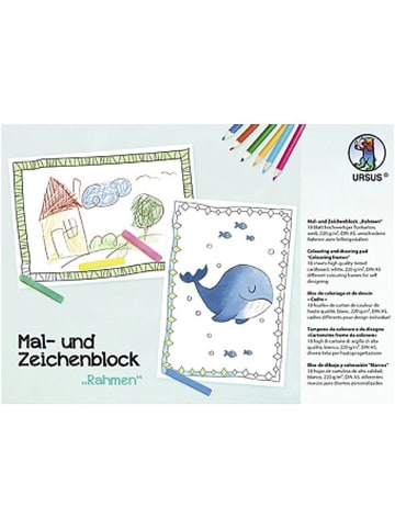 URSUS Mal - und Zeichenblock Rahmen A5 - ab 3 Jahren