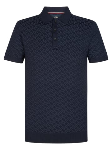 Petrol Industries Strick-Poloshirt Cactus in Blau