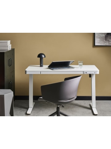 Beliani Höhenverstellbarer Schreibtisch PENLY in Weiß - (W) 120 x (H) 70 x (L) 60 cm