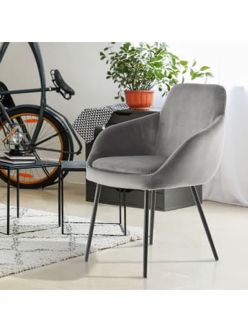 Kayoom Stuhl Cobain 2erSet in grau