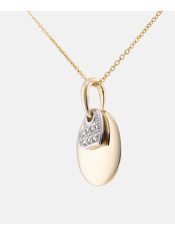 Diamant L'éternel Halskette mit Anhänger aus 375 Gelbgold mit Diamant Herz-Design
