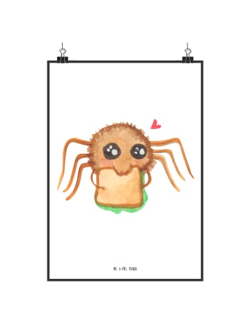 Mr. & Mrs. Panda Poster Spinne Agathe Sandwich ohne Spruch in Weiß