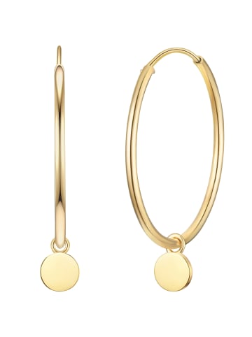 Glanzstücke München Ohrringe Kreis aus Sterling Silber in gelbgold