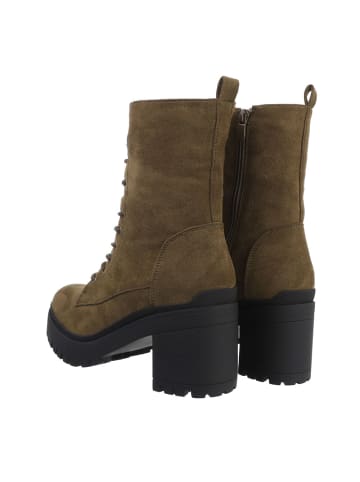 Ital-Design Stiefelette in Olive