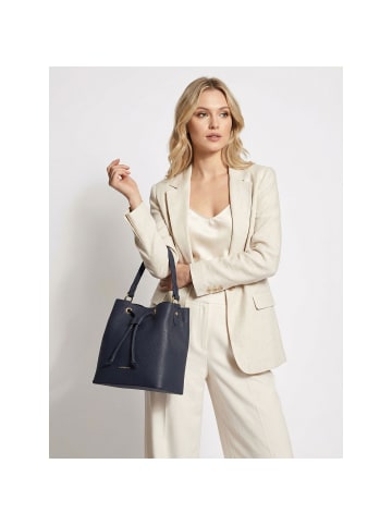 Lazarotti Bologna Leather Beuteltasche Leder 25 cm in navy