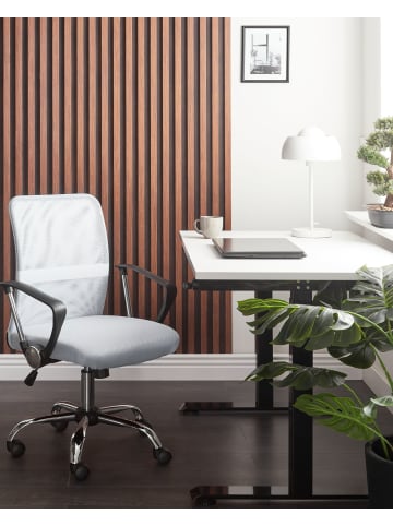 Beliani Bürostuhl BEST in Weiß/Silber/Schwarz - (W) 55 x (H) 94 x (L) 55 cm