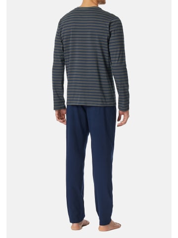 Schiesser Schlafanzug Casual Essentials in Anthrazit