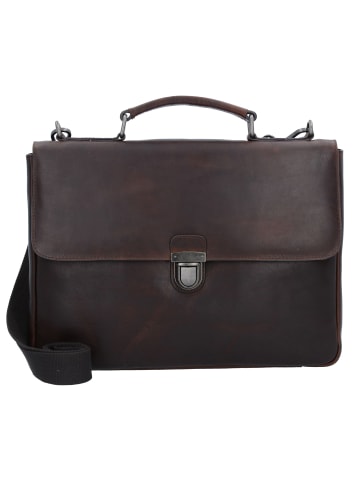 Leonhard Heyden Roma Aktentasche Leder 37 cm Laptopfach braun