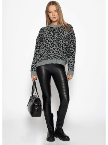 SASSYCLASSY Thermo High-Rise Biker-Leggings in Lederoptik in Schwarz